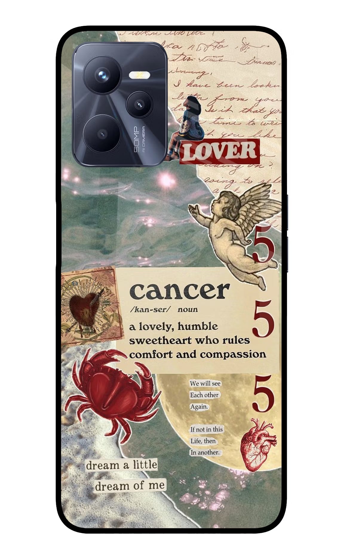 Cancer Zodiac Realme C35 Glass Case