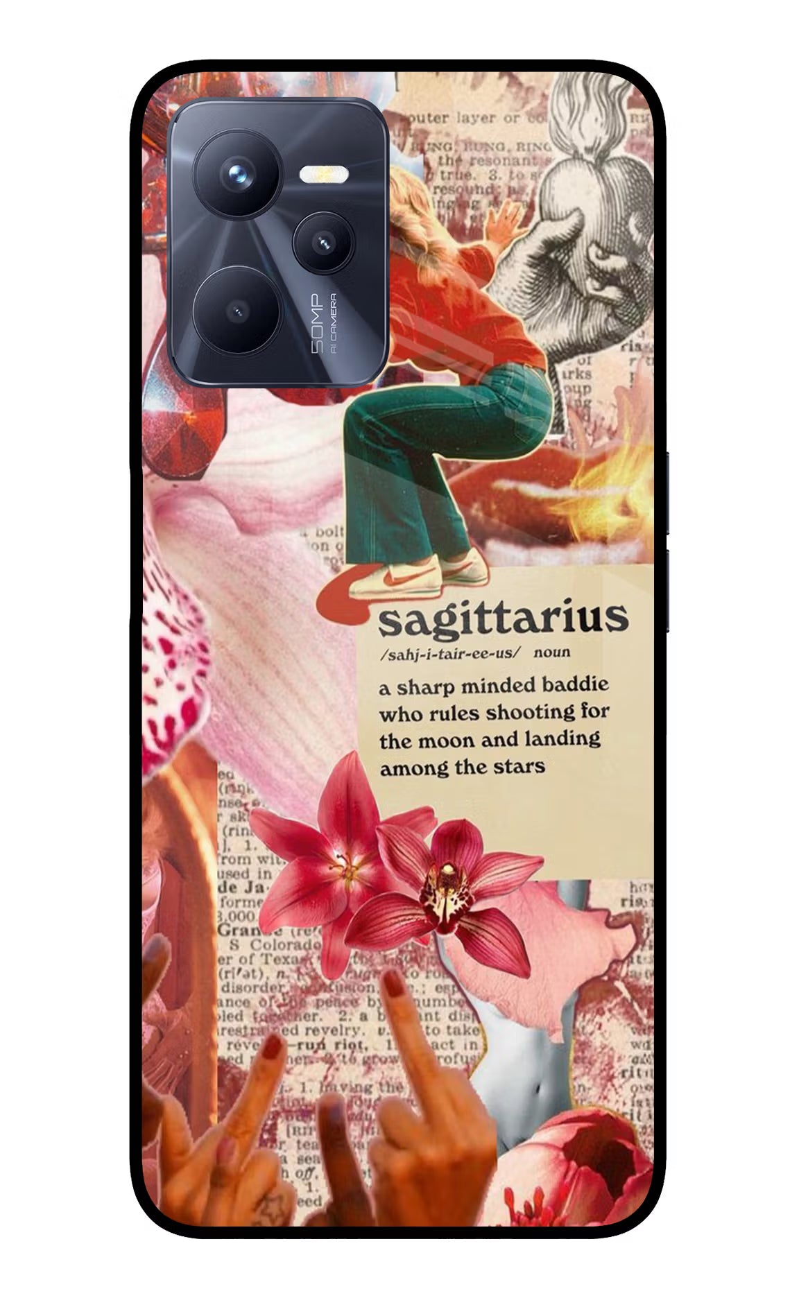 Sagittarius Zodiac Realme C35 Glass Case