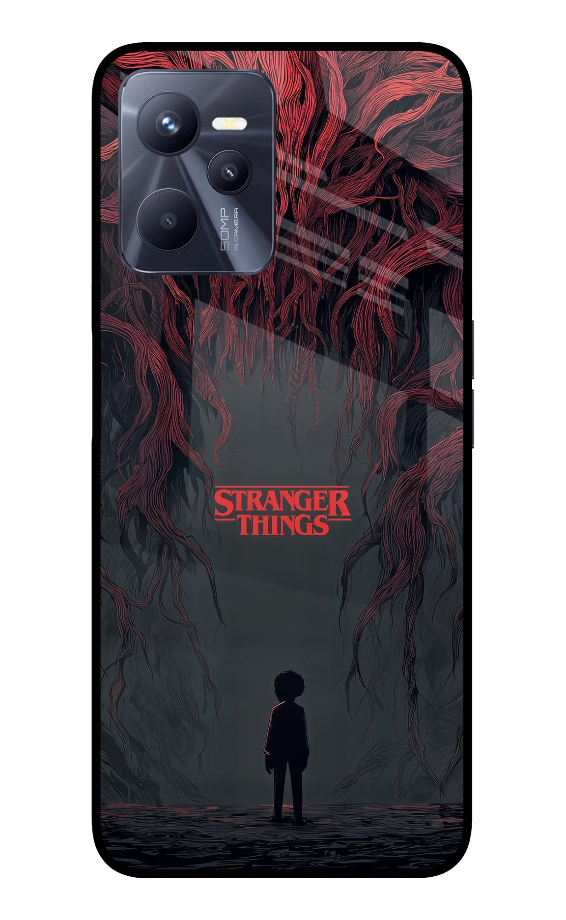 Ordinary Things Dark Side Realme C35 Glass Case Back Cover by Casekaro