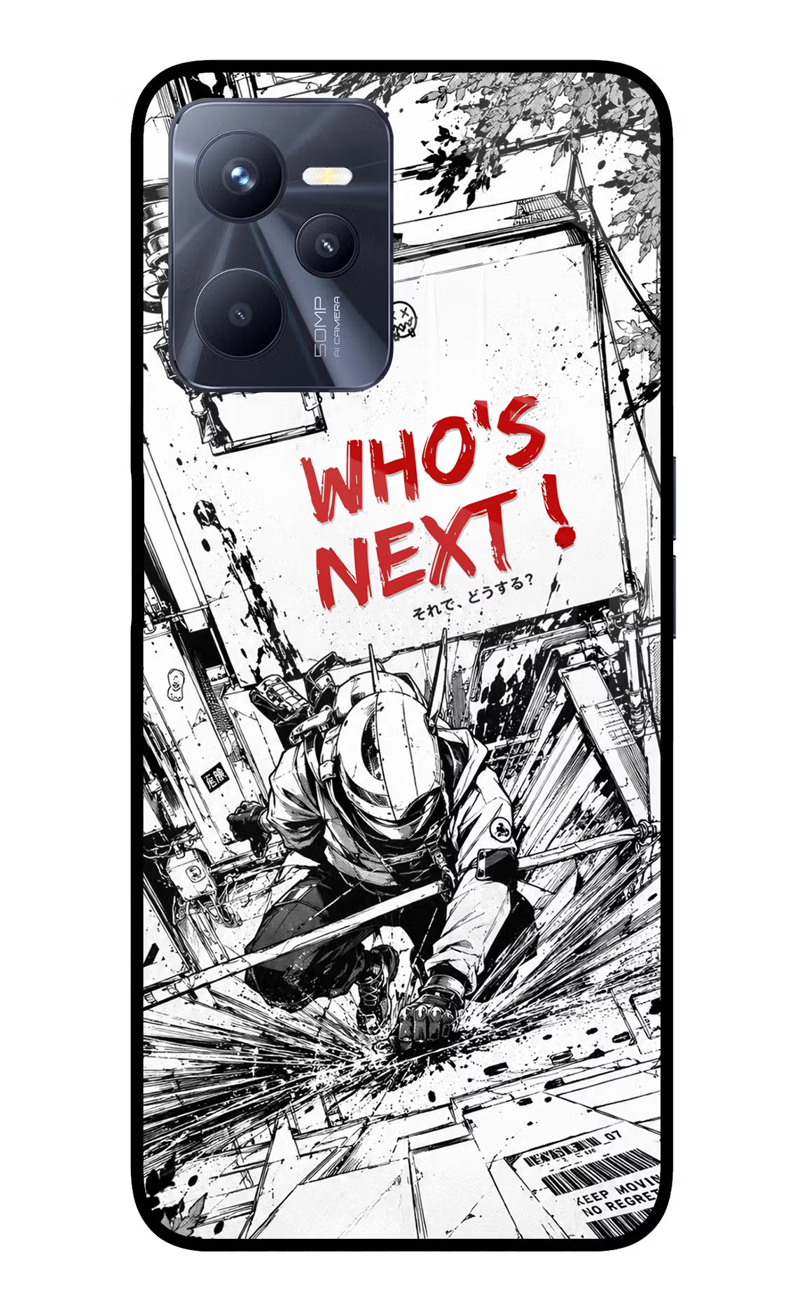 Who's Next Realme C35 Glass Case Back Cover by Casekaro