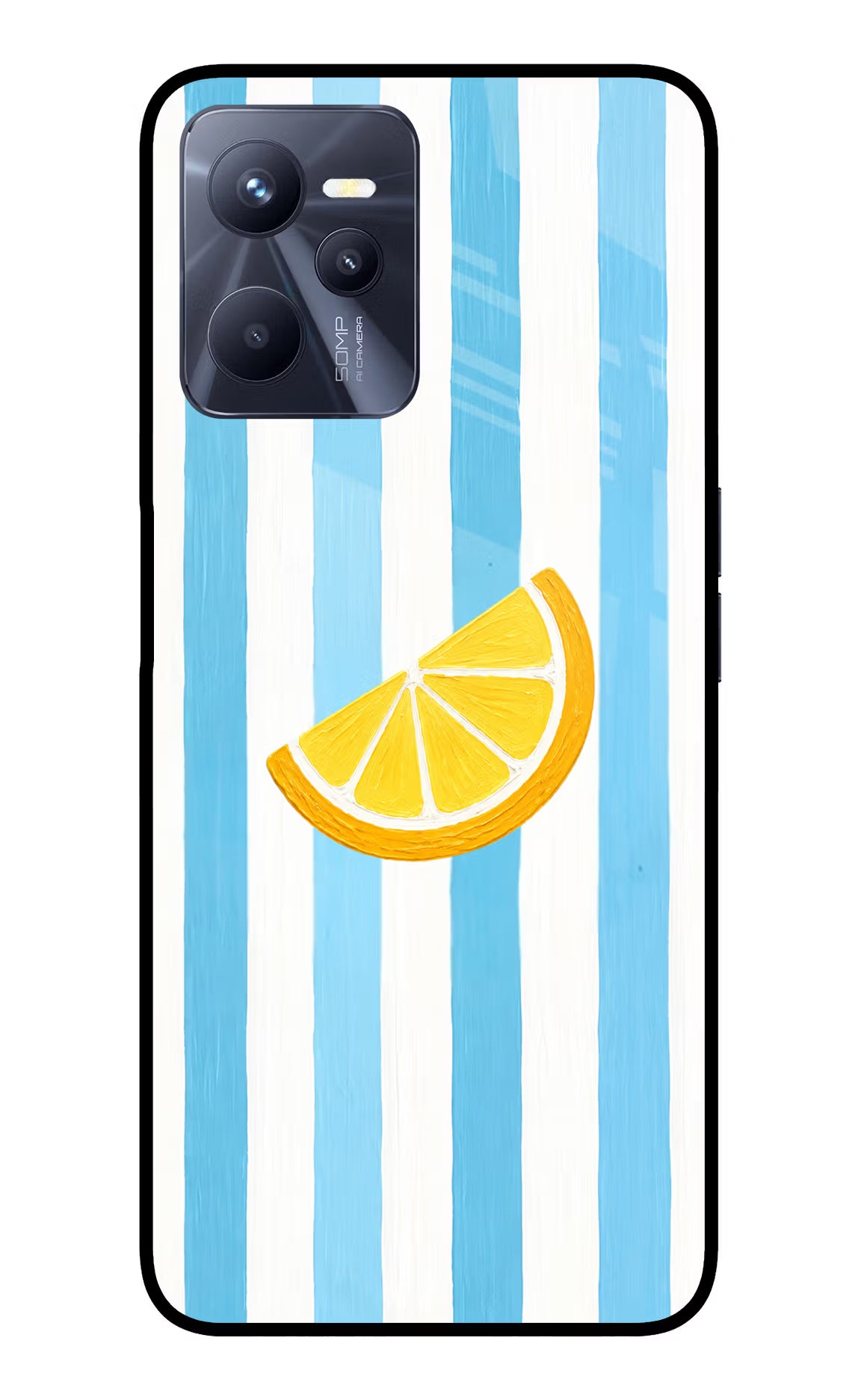 Summer Lemon Realme C35 Glass Case