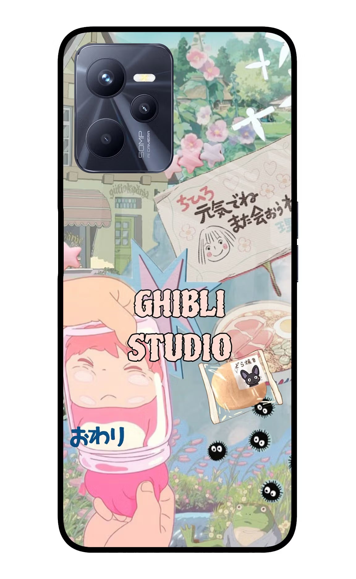 Studio Ghibli Realme C35 Glass Case
