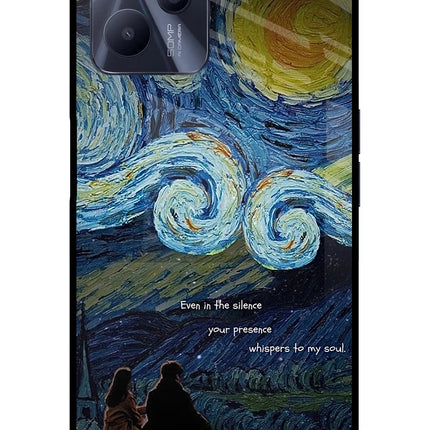 Softcore Realme C35 Glass Case Back Cover by Casekaro