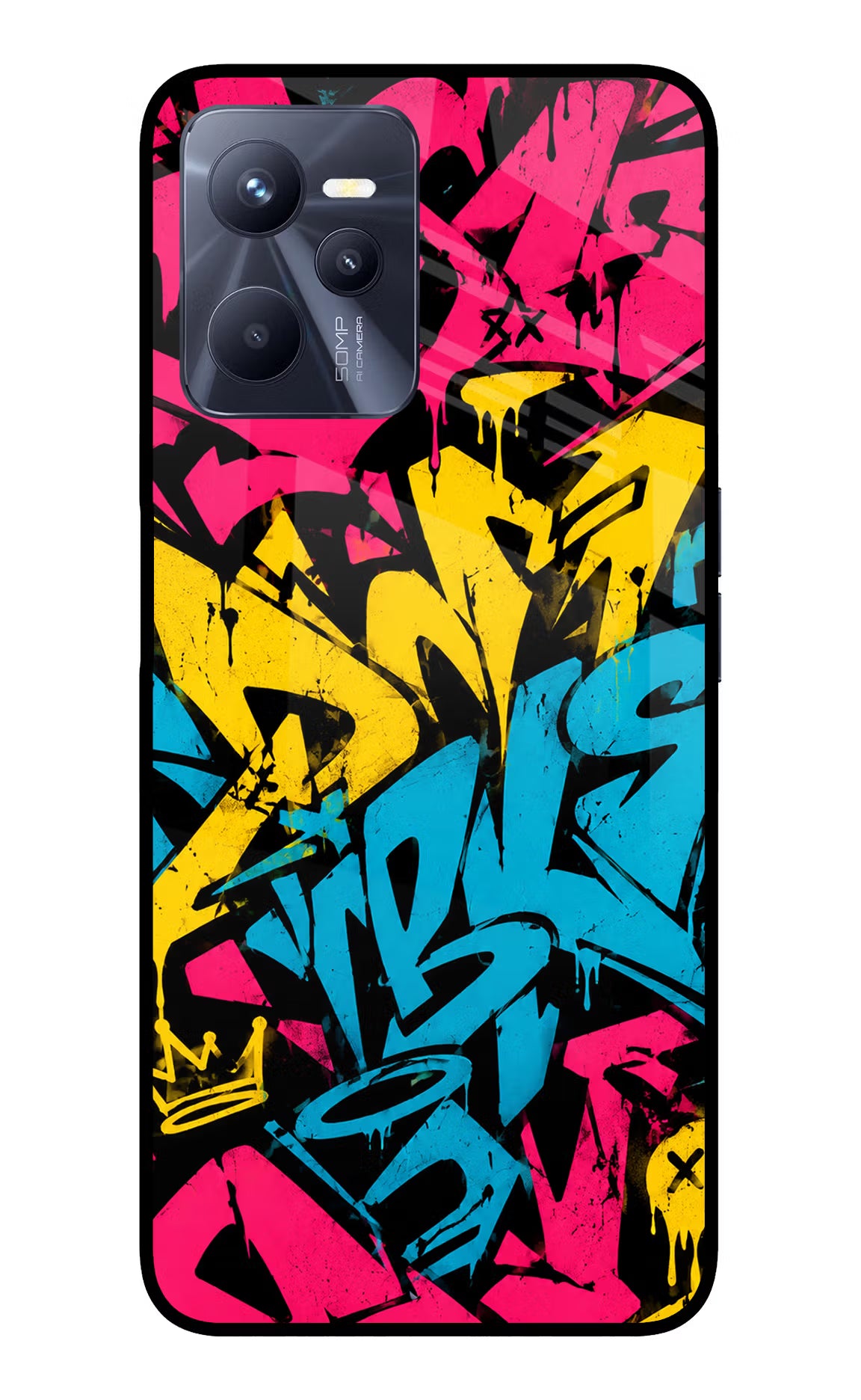 Graffiti Vibe Realme C35 Glass Case