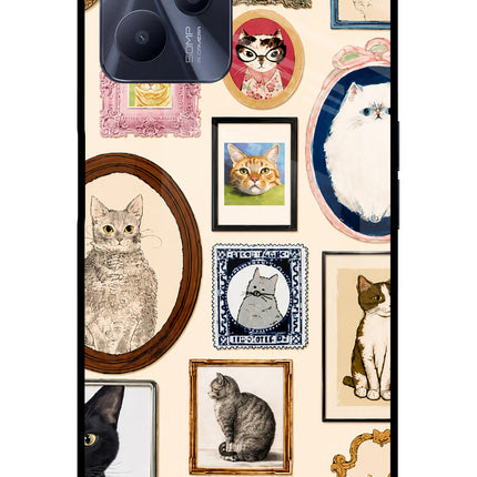 Mirror Cats Realme C35 Glass Case