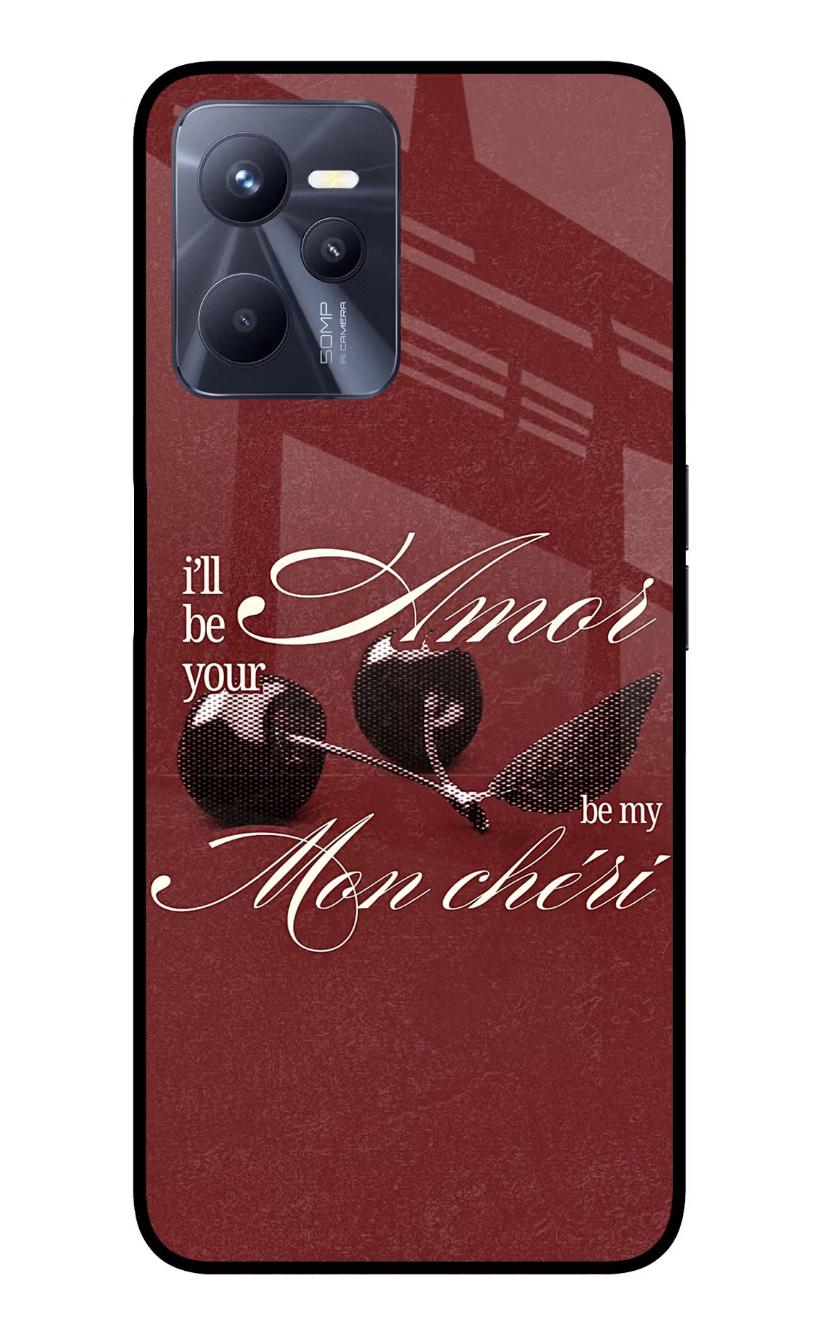 Velvet Cherry Realme C35 Glass Case