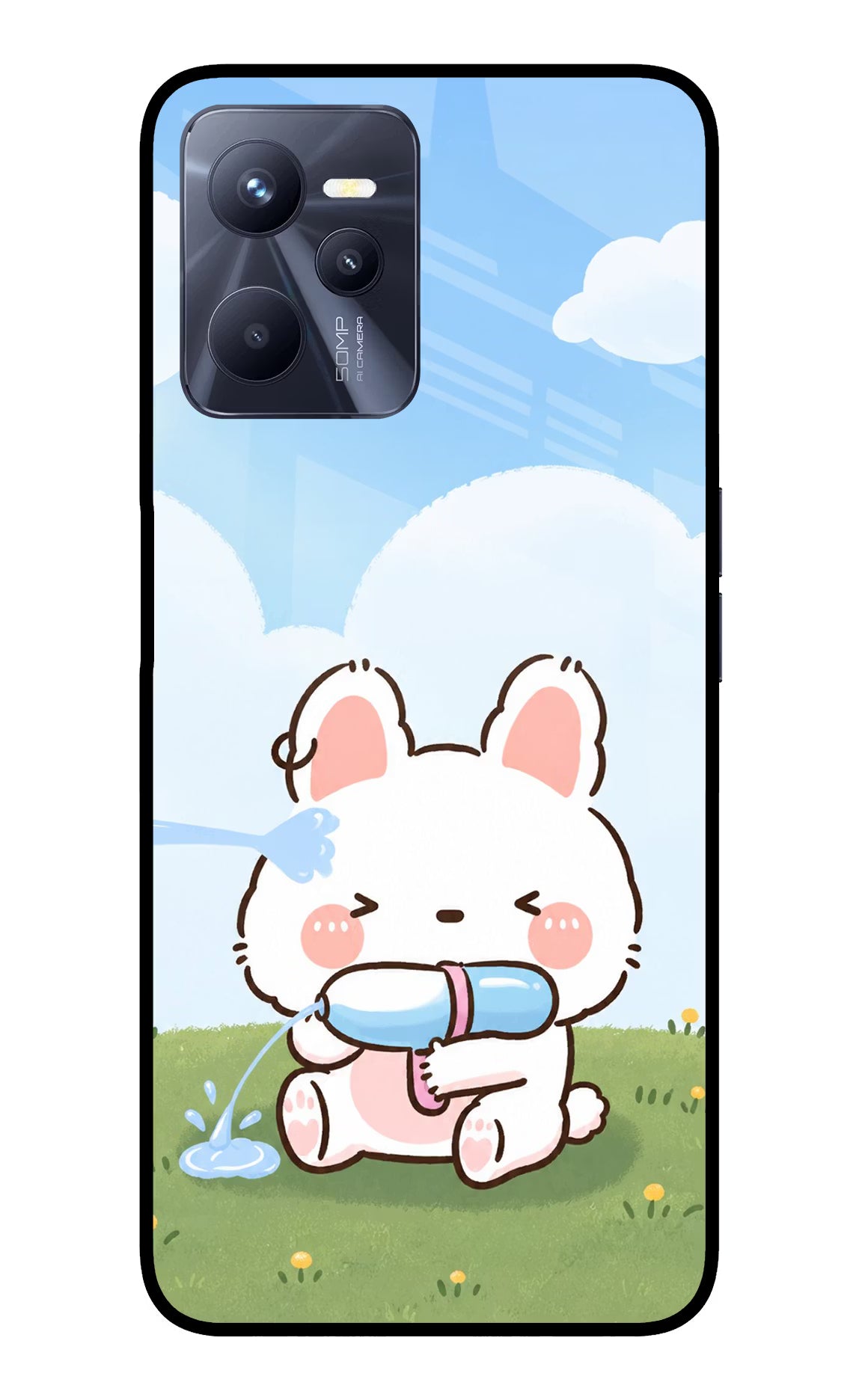 Bunny Treat Realme C35 Glass Case