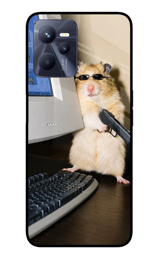Hacker Hamster Realme C35 Glass Case
