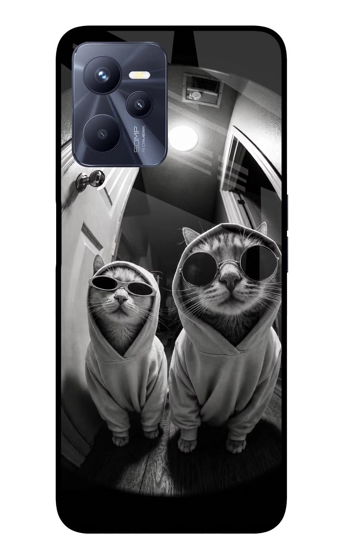 Hood Cats Realme C35 Glass Case