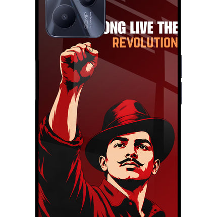 Bhagat Singh Revolution Realme C35 Glass Case