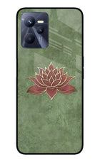Lotus Grace Realme C35 Glass Case Back Cover by Casekaro