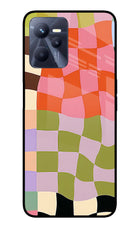 Wavy Grid Realme C35 Glass Case
