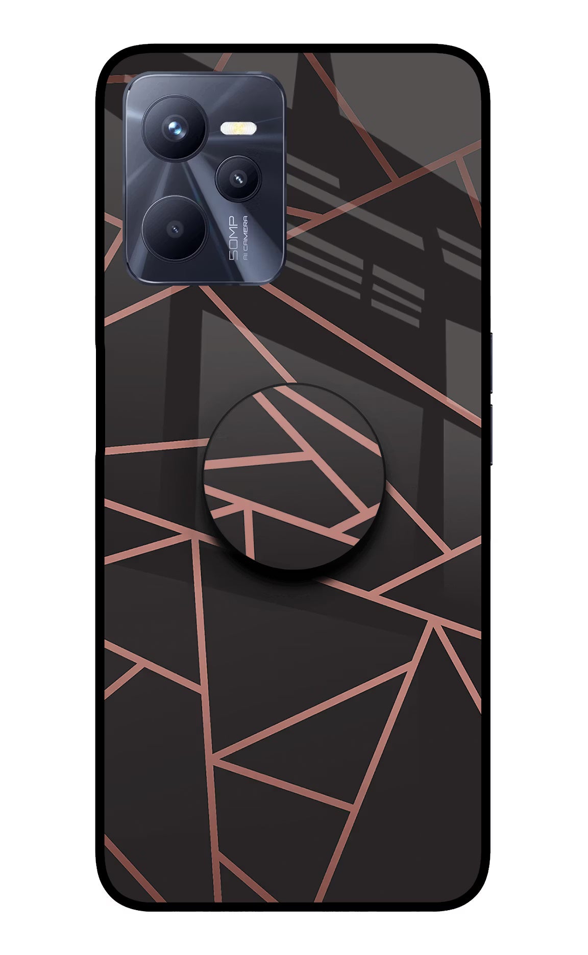 Geometric Pattern Realme C35 Glass Case