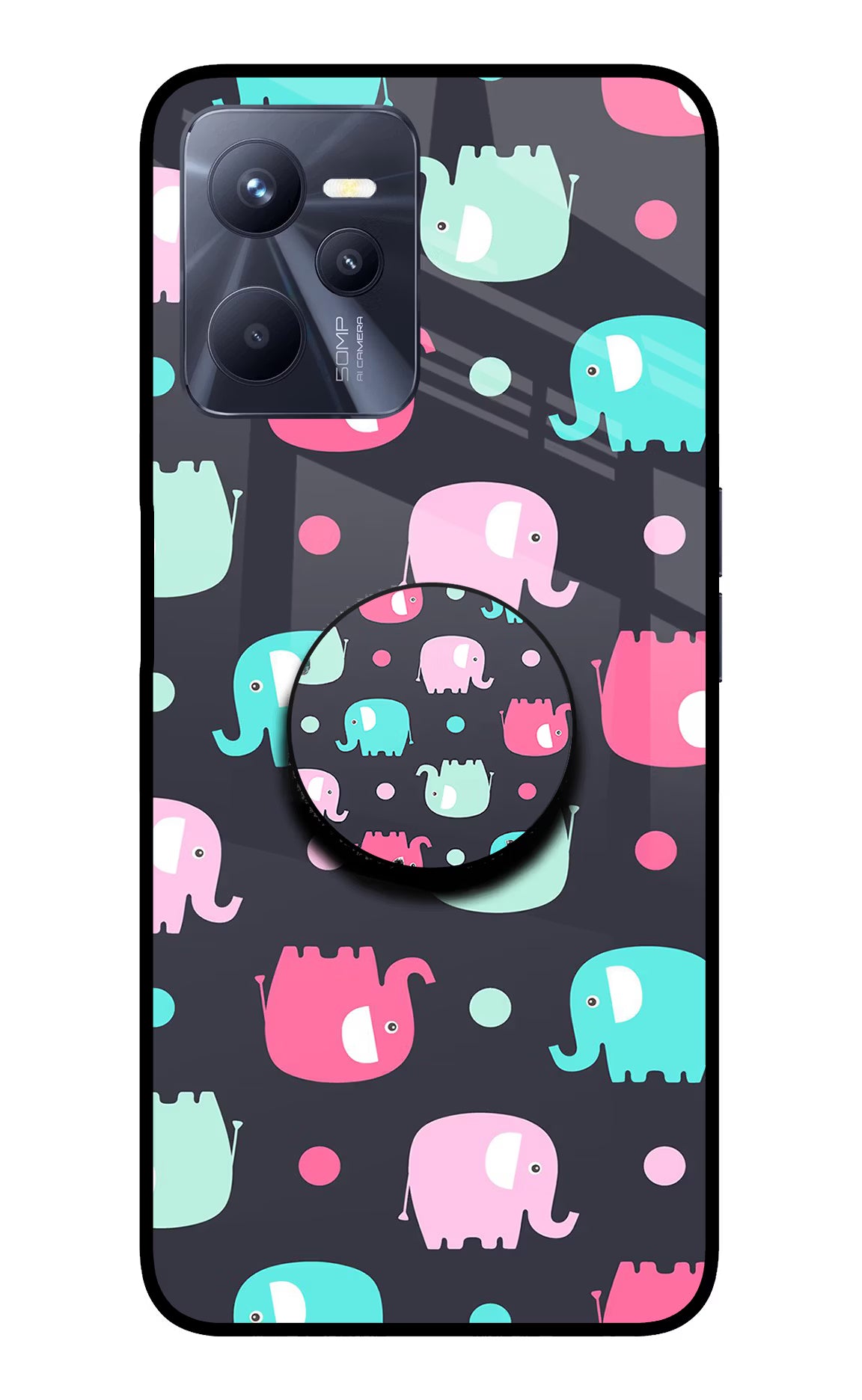 Baby Elephants Realme C35 Pop Case by Casekaro
