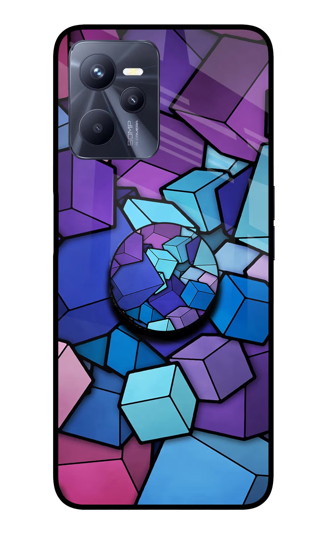 Cubic Abstract Realme C35 Pop Case by Casekaro