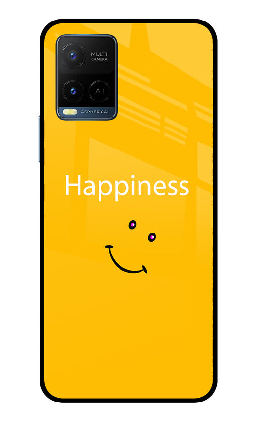 Happiness With Smiley Vivo Y33T Glass Case