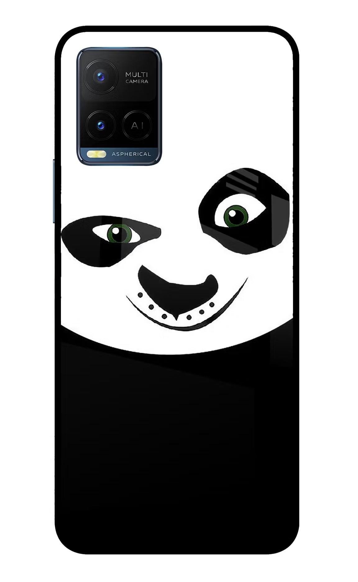 Panda Vivo Y33T Glass Case Back Cover by Casekaro