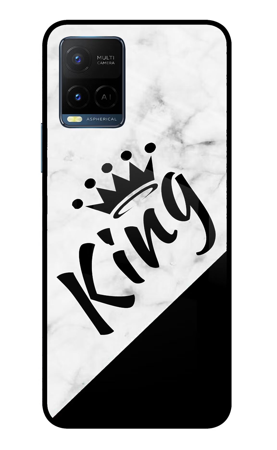 King Vivo Y33T Glass Case Back Cover by Casekaro