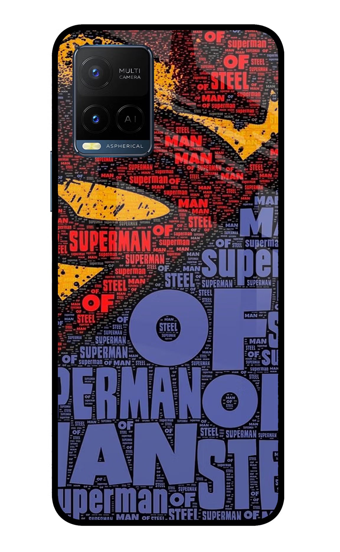 Superman Vivo Y33T Glass Case Back Cover by Casekaro