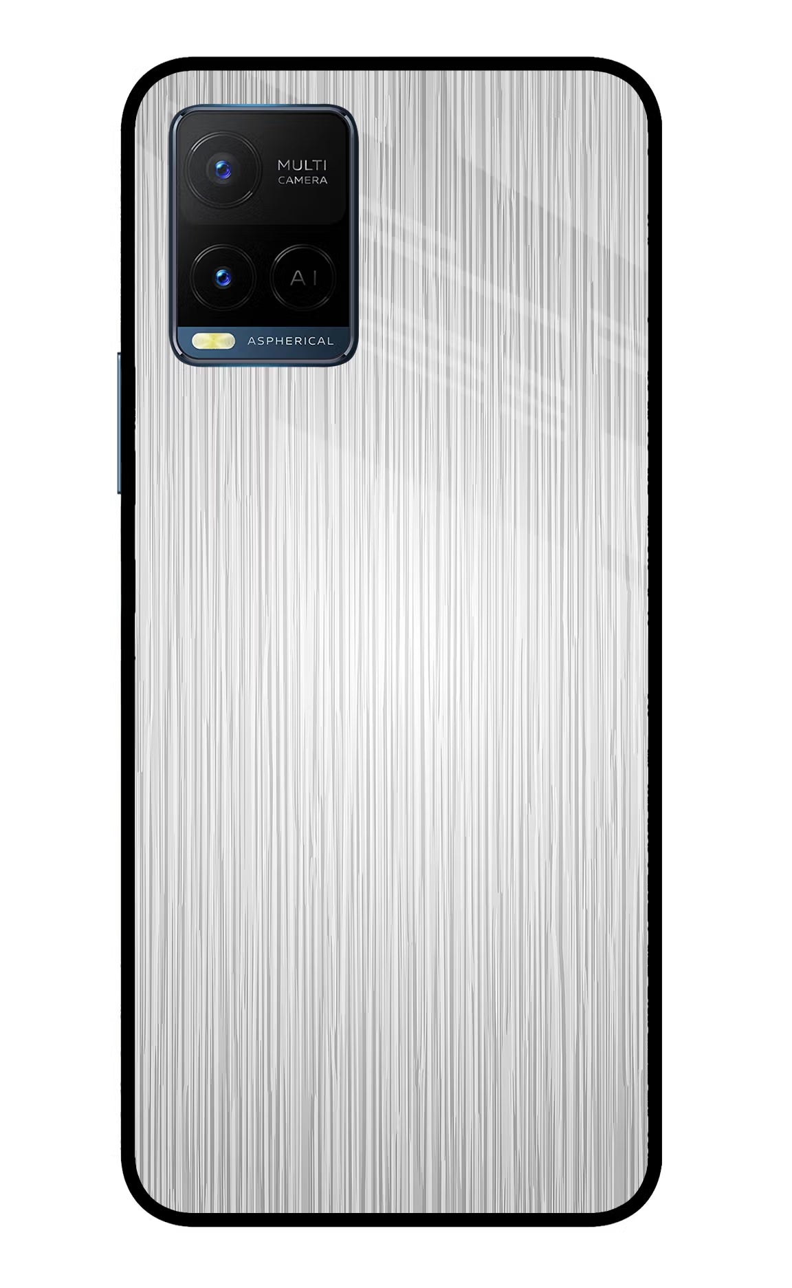 Wooden Grey Texture Vivo Y33T Glass Case Back Cover by Casekaro