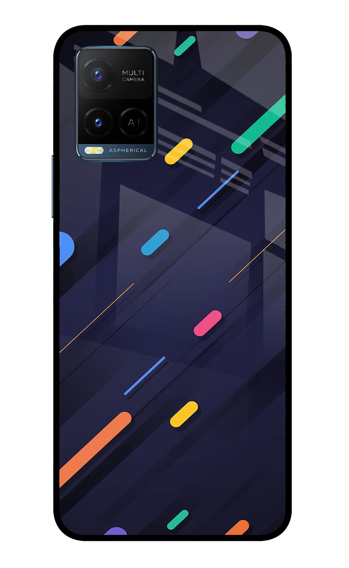 Abstract Design Vivo Y33T Glass Case Back Cover by Casekaro
