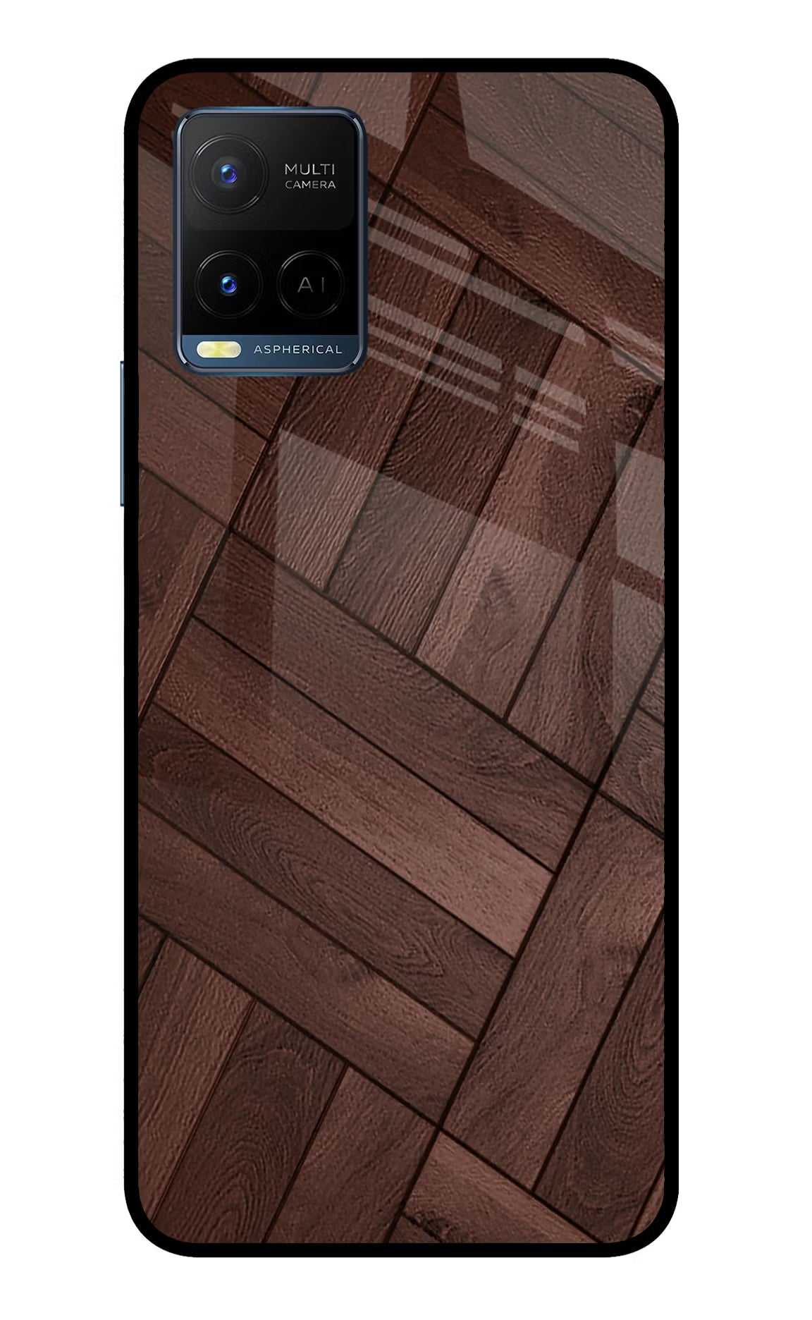 Wooden Texture Design Vivo Y33T Glass Case
