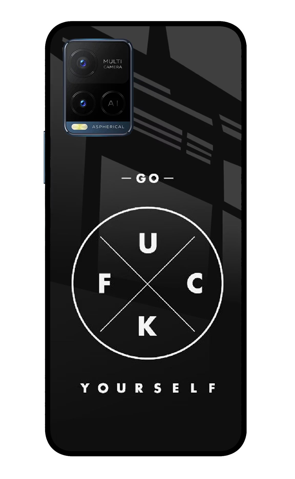 Go Fuck Yourself Vivo Y33T Glass Case Back Cover by Casekaro