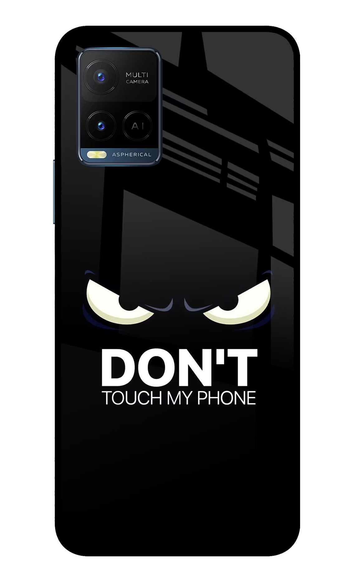 Don'T Touch My Phone Vivo Y33T Glass Case Back Cover by Casekaro