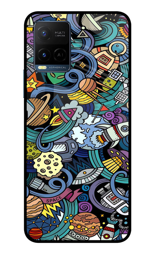 Space Abstract Vivo Y33T Glass Case