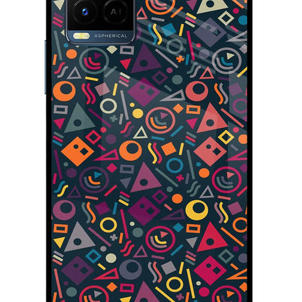 Geometric Abstract Vivo Y33T Glass Case Back Cover by Casekaro