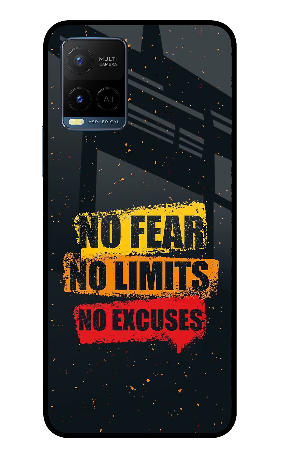 No Fear No Limits No Excuse Vivo Y33T Glass Case Back Cover by Casekaro