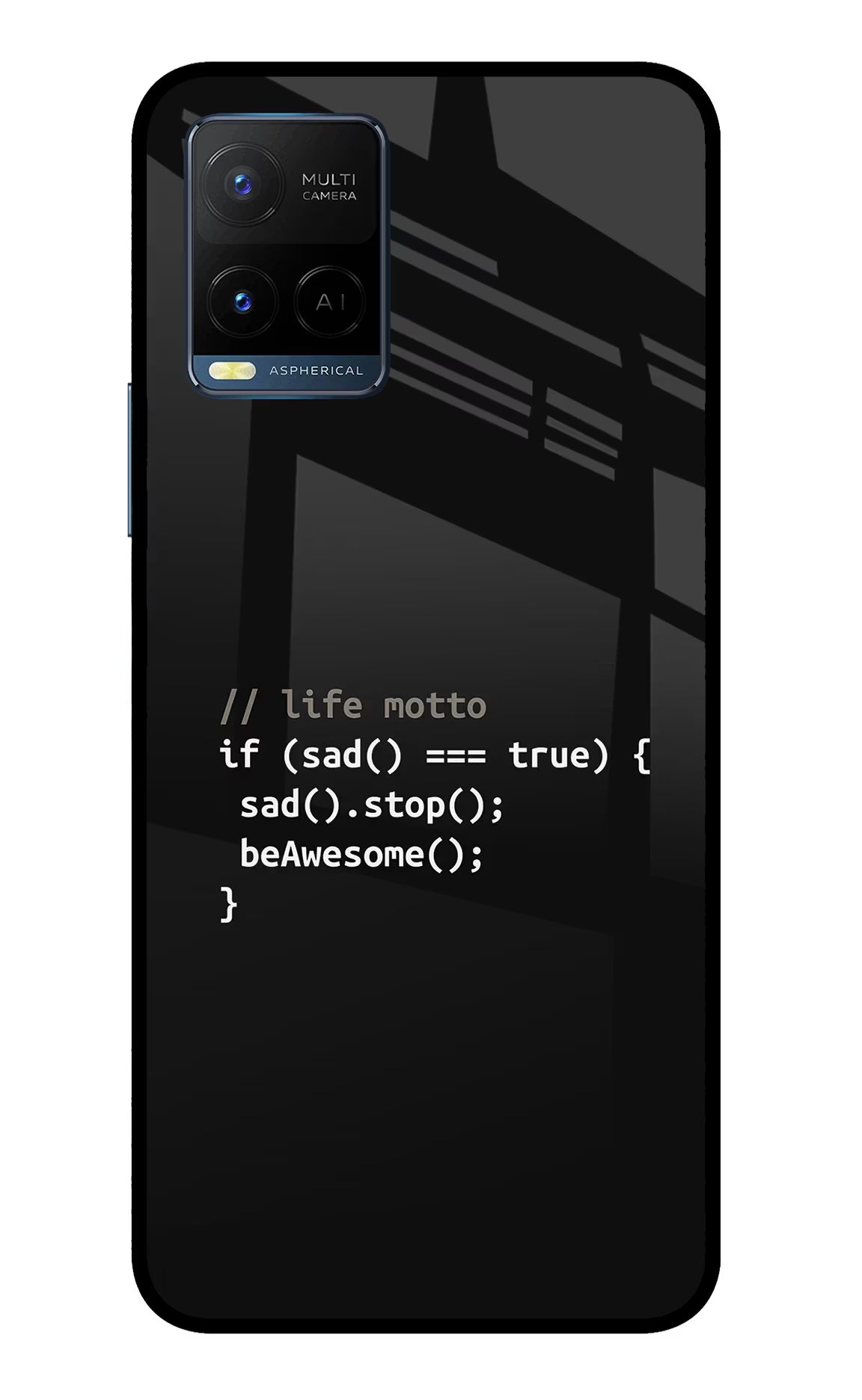 Life Motto Code Vivo Y33T Glass Case