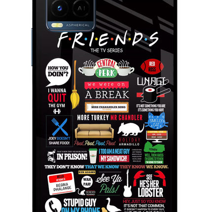 FRIENDS Vivo Y33T Glass Case Back Cover by Casekaro