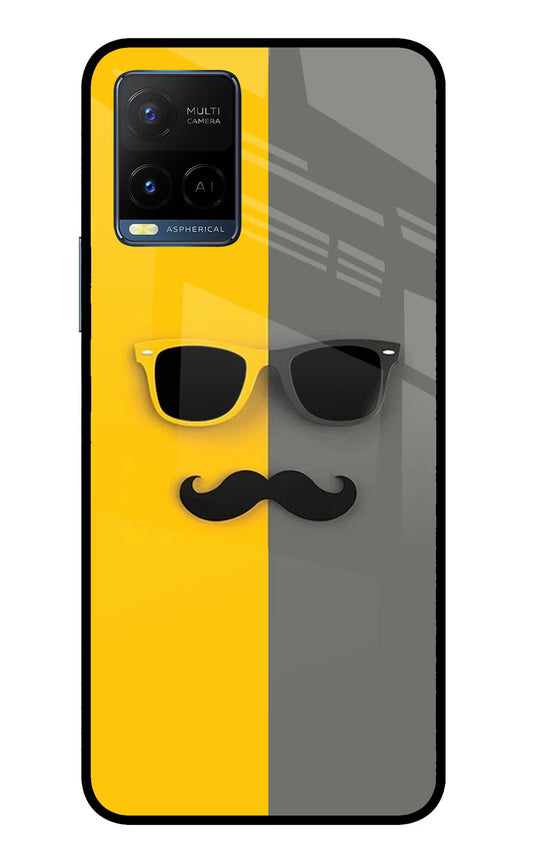 Sunglasses with Mustache Vivo Y33T Glass Case