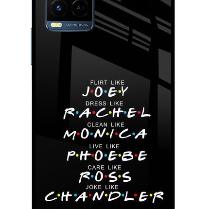 FRIENDS Character Vivo Y33T Glass Case Back Cover by Casekaro