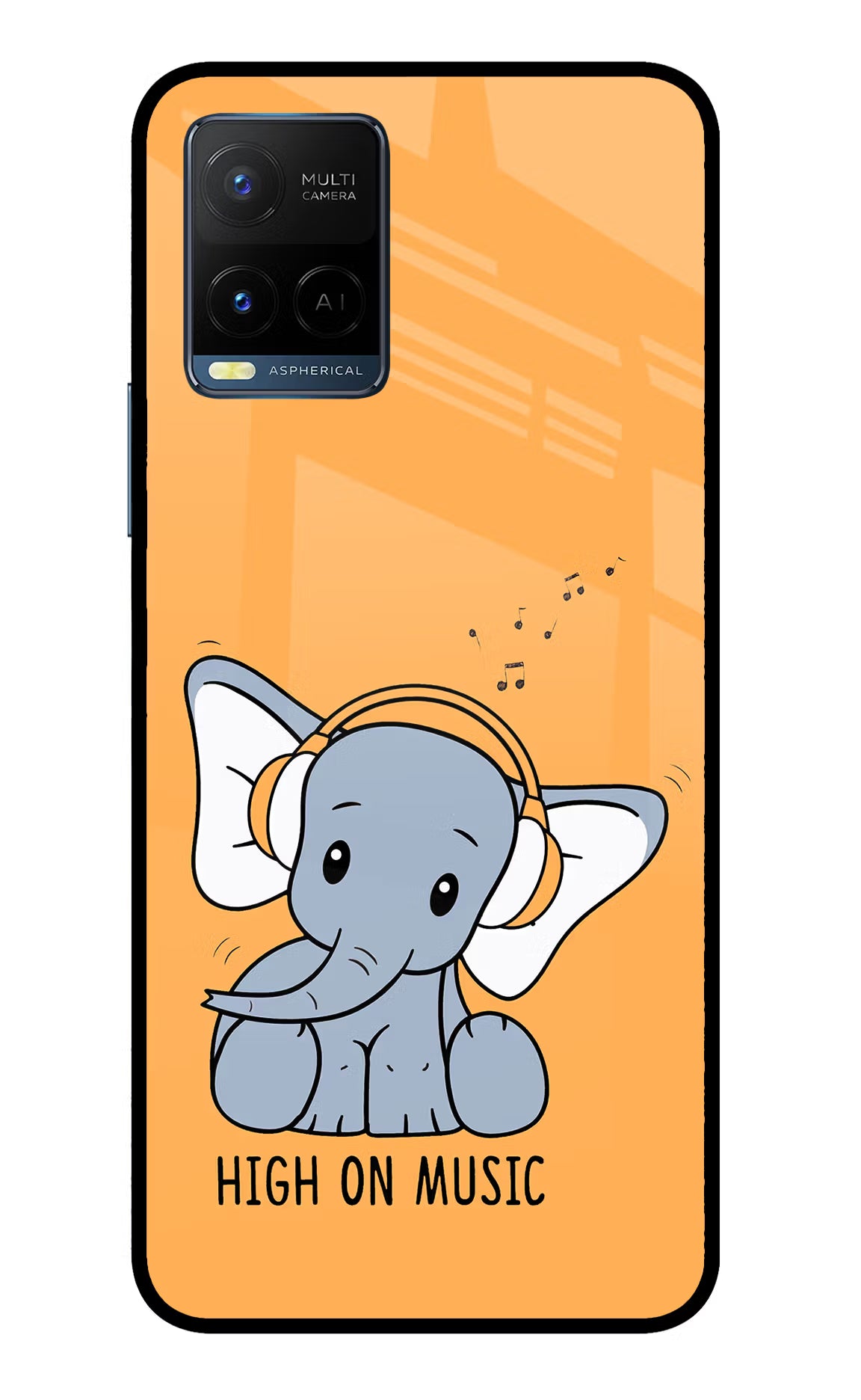 High On Music Vivo Y33T Glass Case