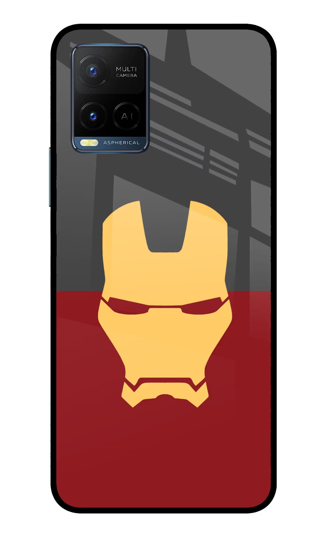 Ironman Vivo Y33T Glass Case Back Cover by Casekaro