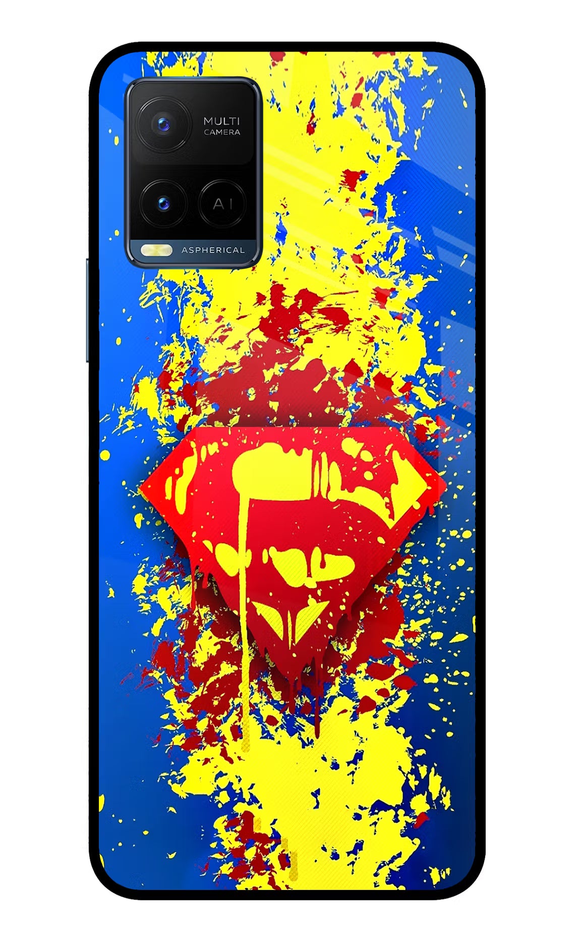 Superman logo Vivo Y33T Glass Case Back Cover by Casekaro