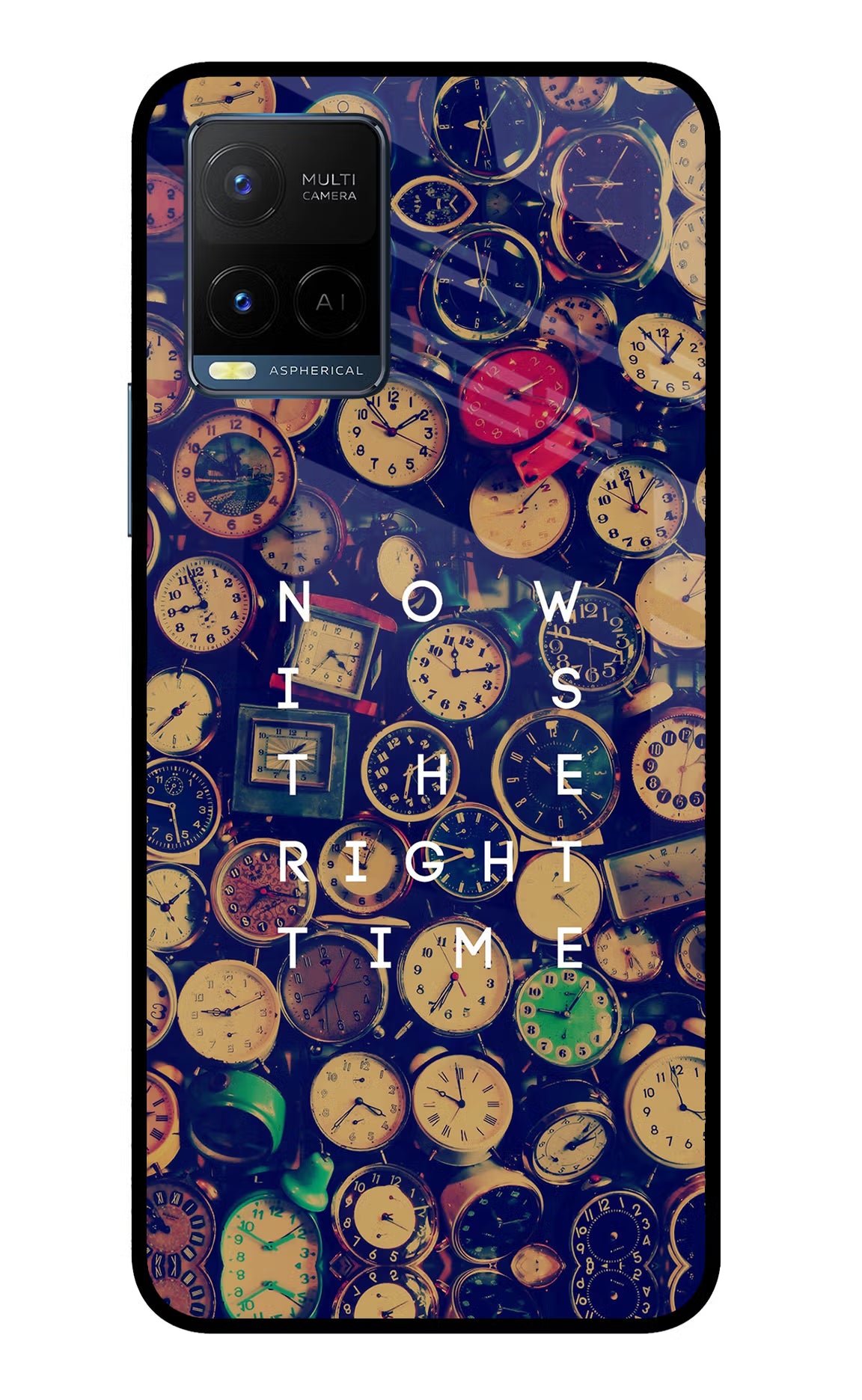 Now is the Right Time Quote Vivo Y33T Glass Case