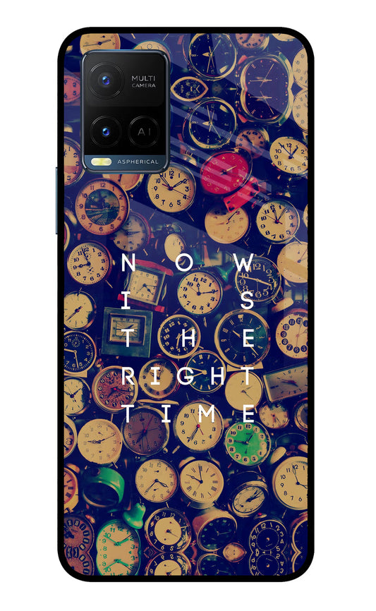 Now is the Right Time Quote Vivo Y33T Glass Case
