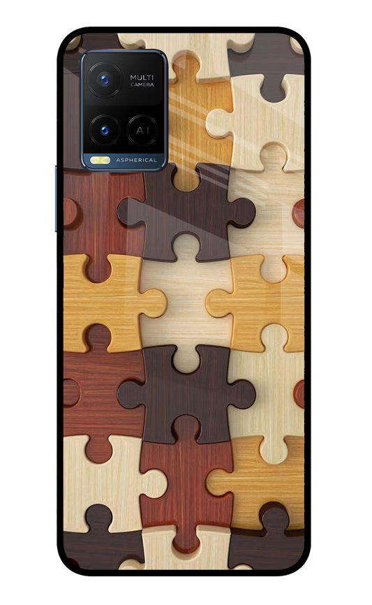 Wooden Puzzle Vivo Y33T Glass Case
