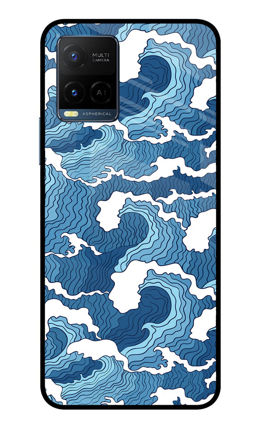 Blue Waves Vivo Y33T Glass Case