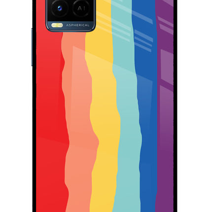 Rainbow Vivo Y33T Glass Case Back Cover by Casekaro