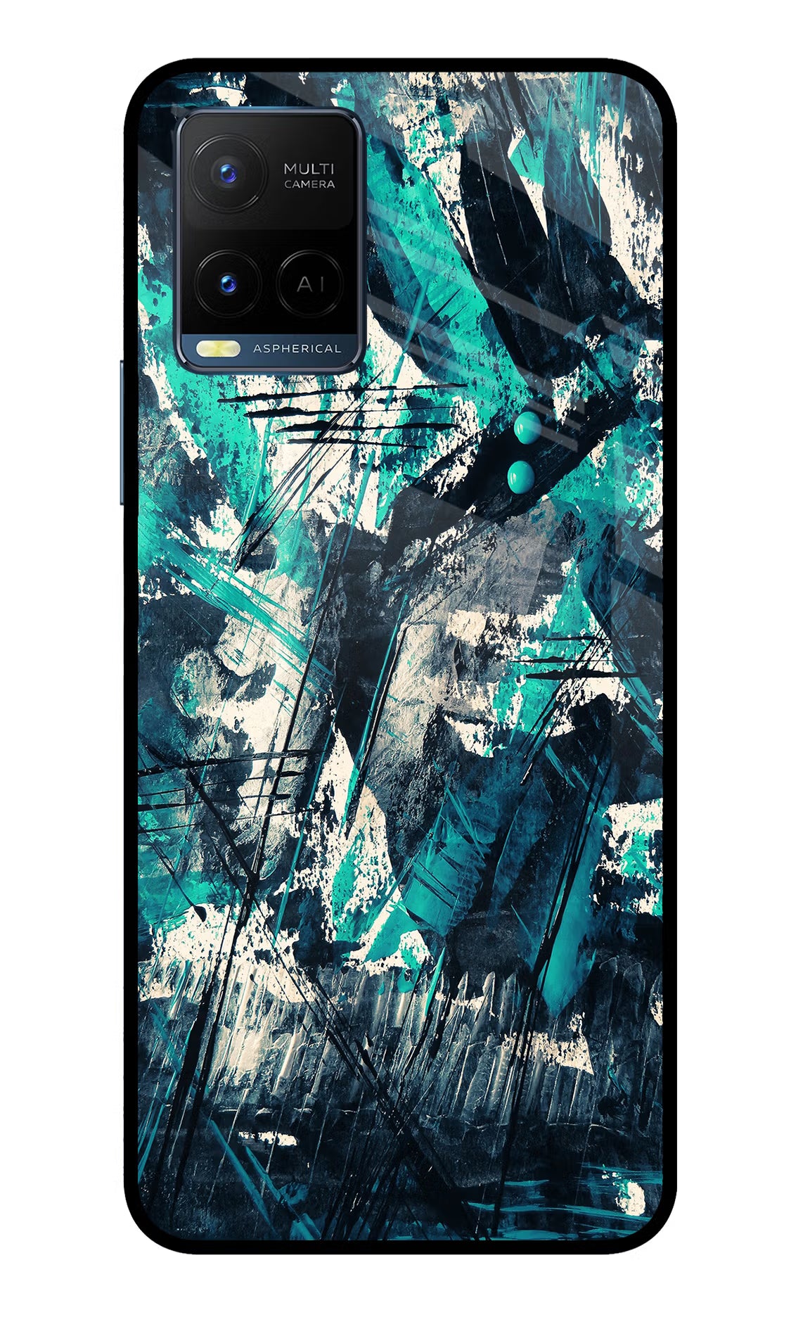 Artwork Vivo Y33T Glass Case Back Cover by Casekaro