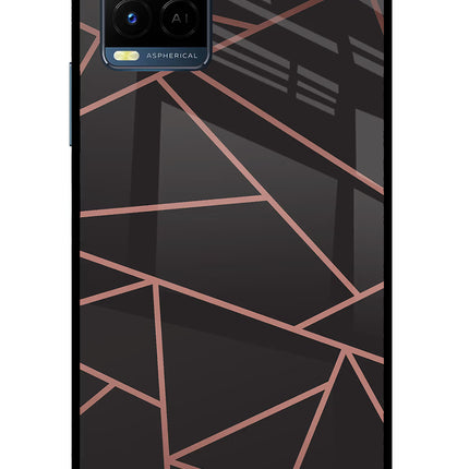 Geometric Pattern Vivo Y33T Glass Case Back Cover by Casekaro