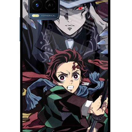 Demon Slayer Vivo Y33T Glass Case Back Cover by Casekaro