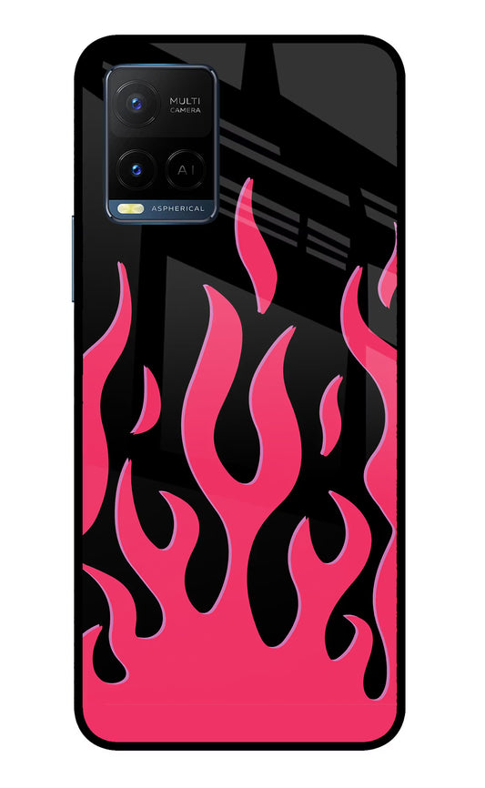 Fire Flames Vivo Y33T Glass Case