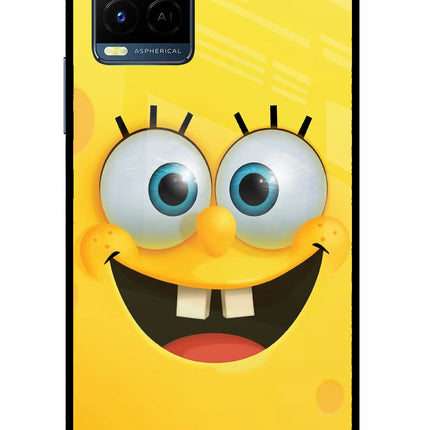 Sponge 1 Vivo Y33T Glass Case Back Cover by Casekaro
