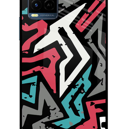 Geometric Graffiti Vivo Y33T Glass Case Back Cover by Casekaro