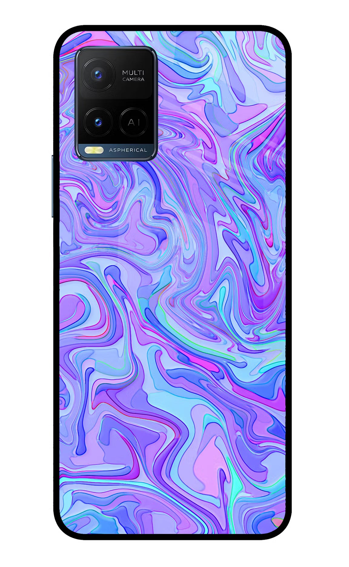 Glitter Vivo Y33T Glass Case Back Cover by Casekaro
